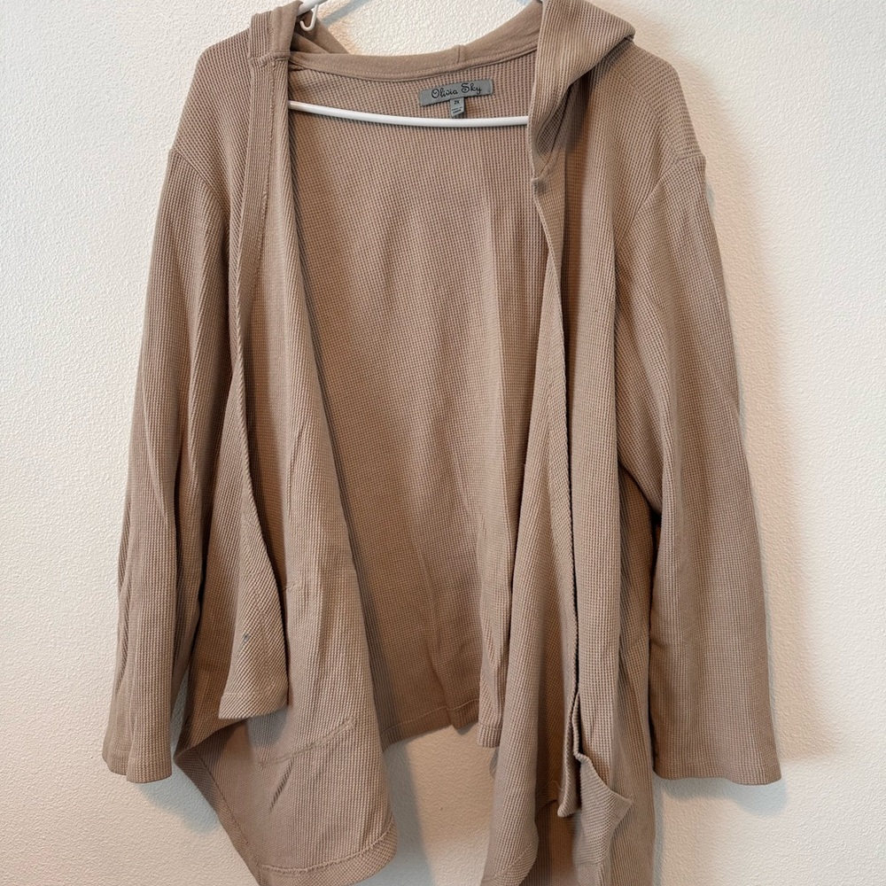 Olivia Sky Tan Cardigan Sweater